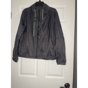 Zyia Plus Size gray hoodie drawstring light windbreaker Full Zip 3xl nwt